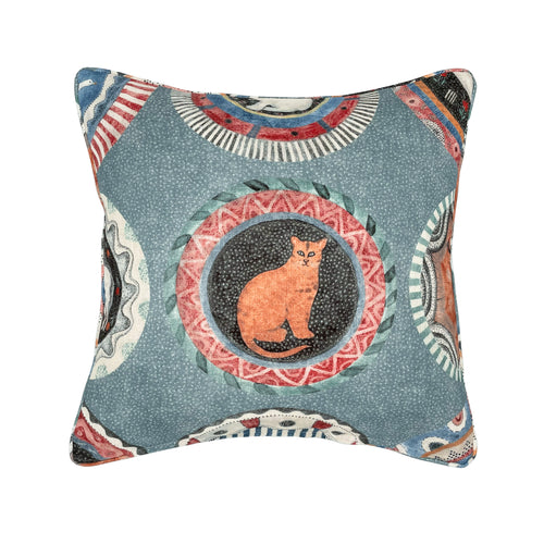 Robina's Dinner Party Teal Cushion