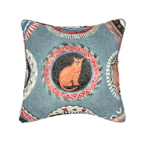 Robina's Dinner Party Teal Cushion