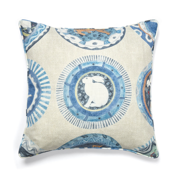 Robina's Dinner Party Blue Cushion