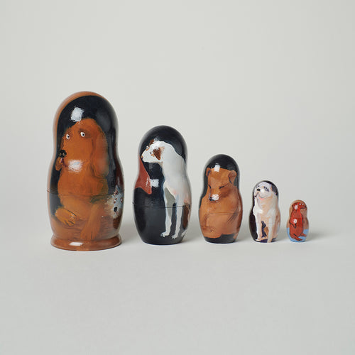 Russian Dogs Set 1 by Holly Frean for Shop Kit Kemp, original artwork.