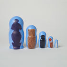 Russian Dolls five dog breeds by Holly Frean contains five figurines, oil on wood
