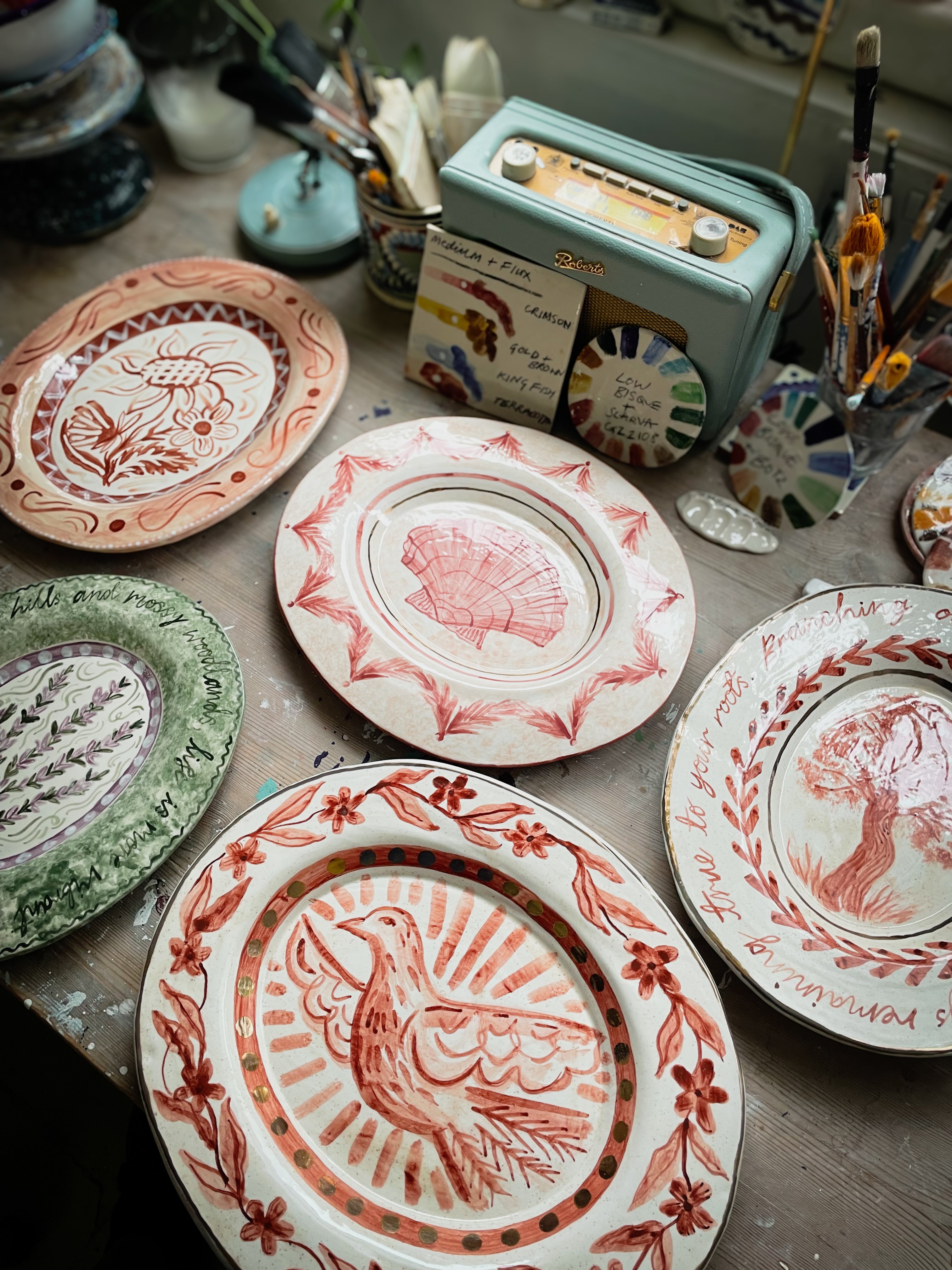 A Yorkshire Dove in the Garden Decorative Platter