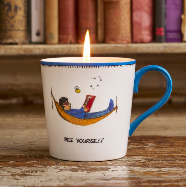 Doodles Candle in a  Mug 'Bee Yourself'