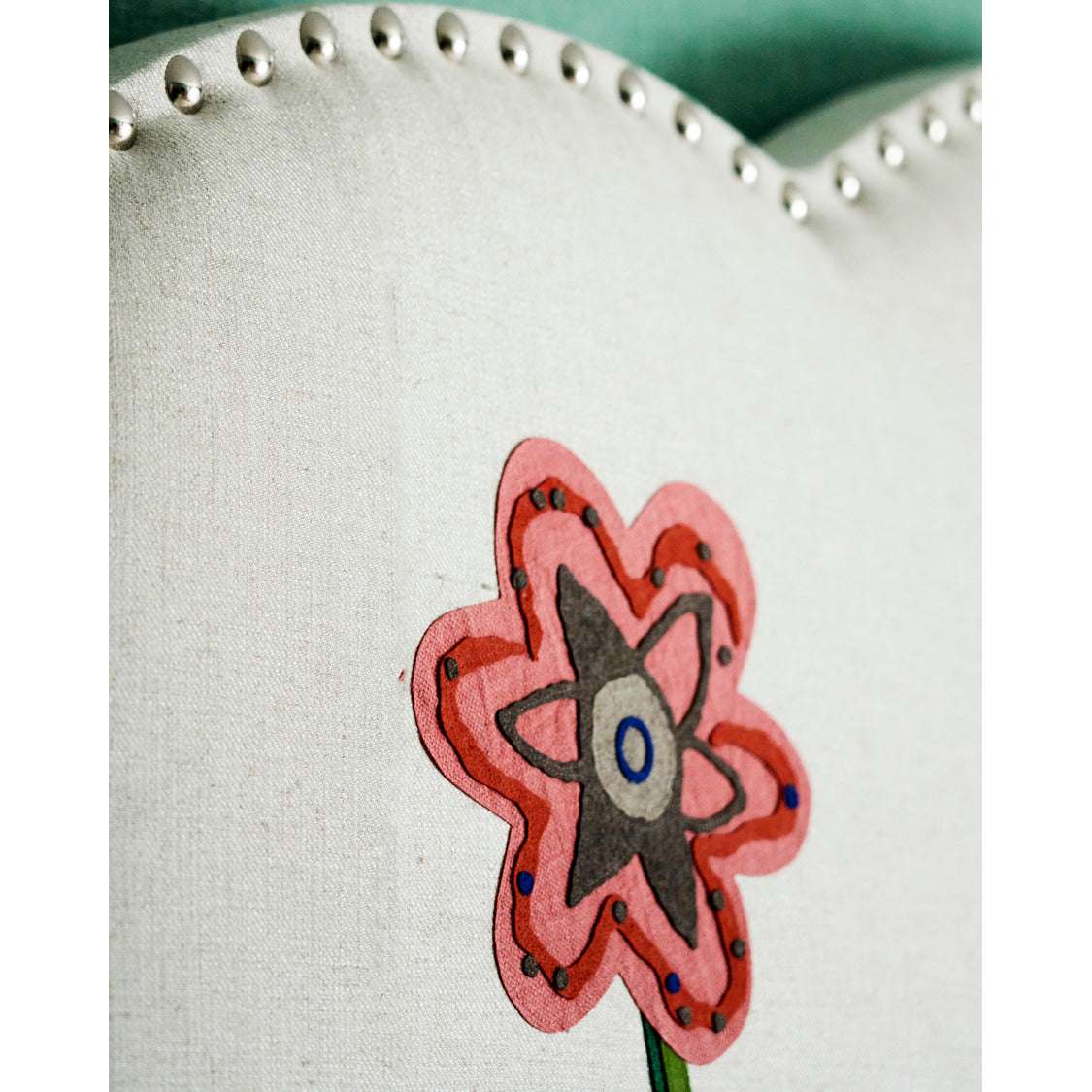 Ruby Headboard - Spring Flower Appliqué