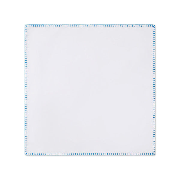 Set of 6 Blue Blanket Stitch Napkins