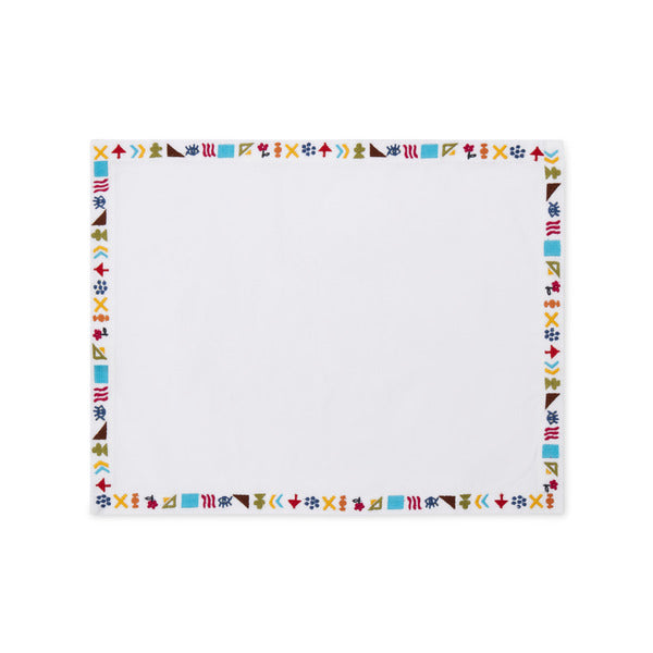 Set of 6 Checkmate Embroidered Placemats