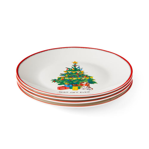 Doodles Christmas Set of 4 Cake Plates