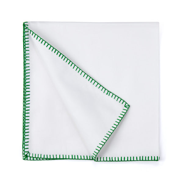 Set of 6 Green Blanket Stitch Napkins
