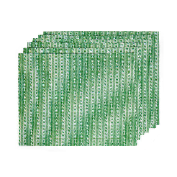 Set of 6 Chess Green Placemats