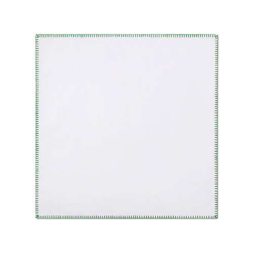 Set of 6 Green Blanket Stitch Napkins