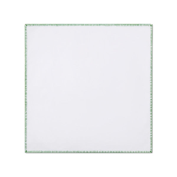 Set of 6 Green Blanket Stitch Napkins