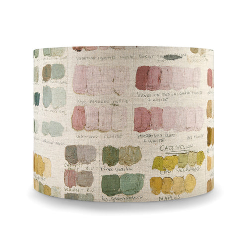 Mixed Tones Natural Cylinder Lampshade