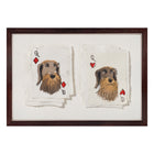 An original gouache painting by Holly Frean titled SNAP! Dachshund, part of the limited-edition 250th US Anniversary collection, featuring a characterful dachshund. Exclusively at Shop Kit Kemp.