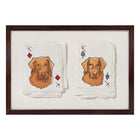 A whimsical and characterful Golden Retrievers artwork from the Kit Kemp 250th USA Anniversary collection, perfect for dog lovers and art collectors.