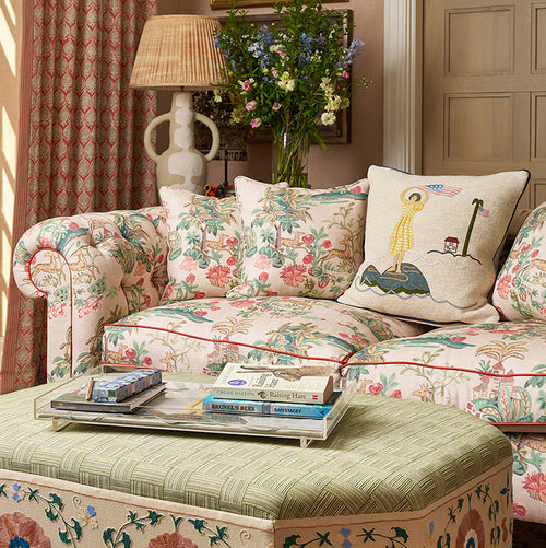 USA 250th Anniversary cushion as part of Kit Kemp's limited edition collection inspired by Sailor's Farewell and spirit of discovery.