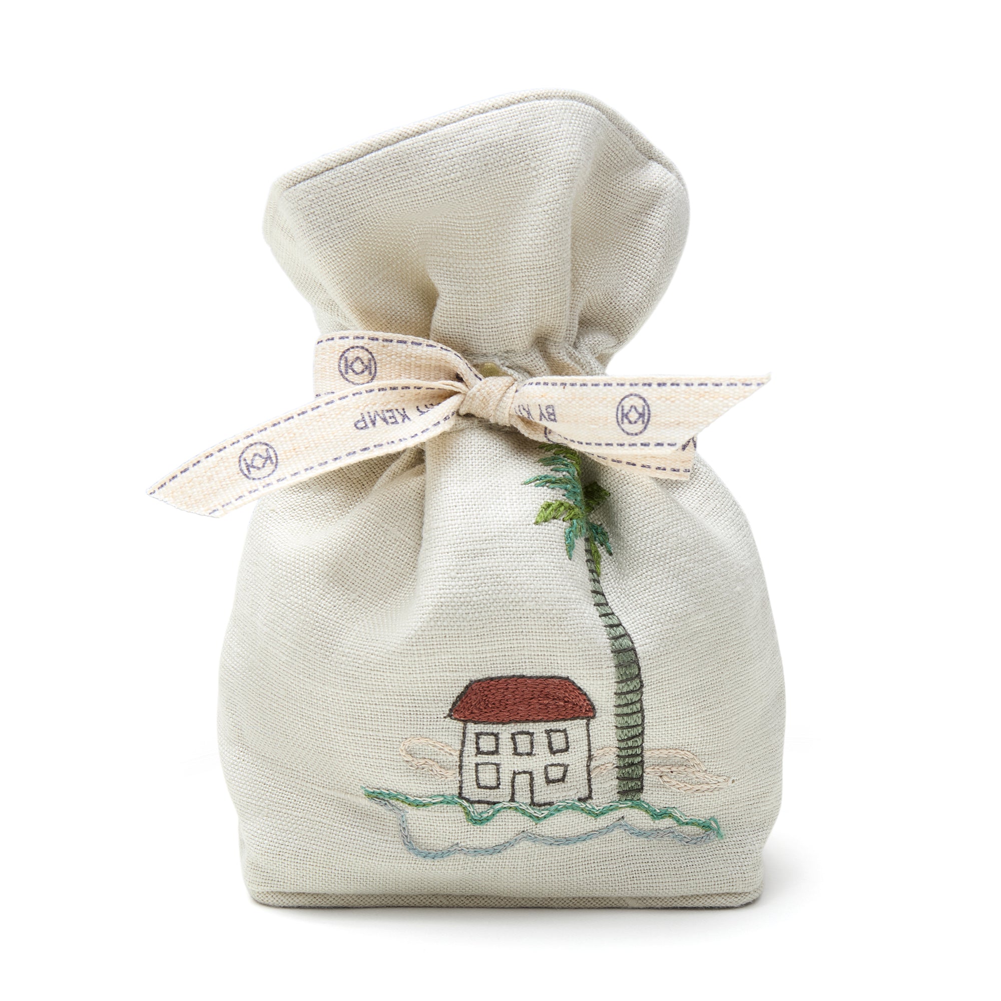 Sailor's Farewell Lavender Bag House with embroidered design and branded Kit Kemp ribbon