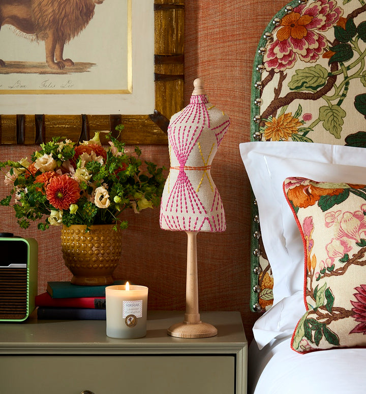 Selection of hand crafted and bespoke gifts for festive and holiday season's gifting, including iconic mini mannequin, luxury home fragrances, and home decor designs by Kit Kemp.