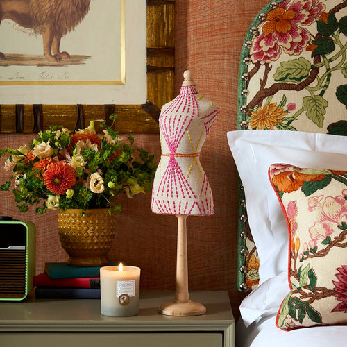 Selection of hand crafted and bespoke gifts for festive and holiday season's gifting, including iconic mini mannequin, luxury home fragrances, and home decor designs by Kit Kemp.