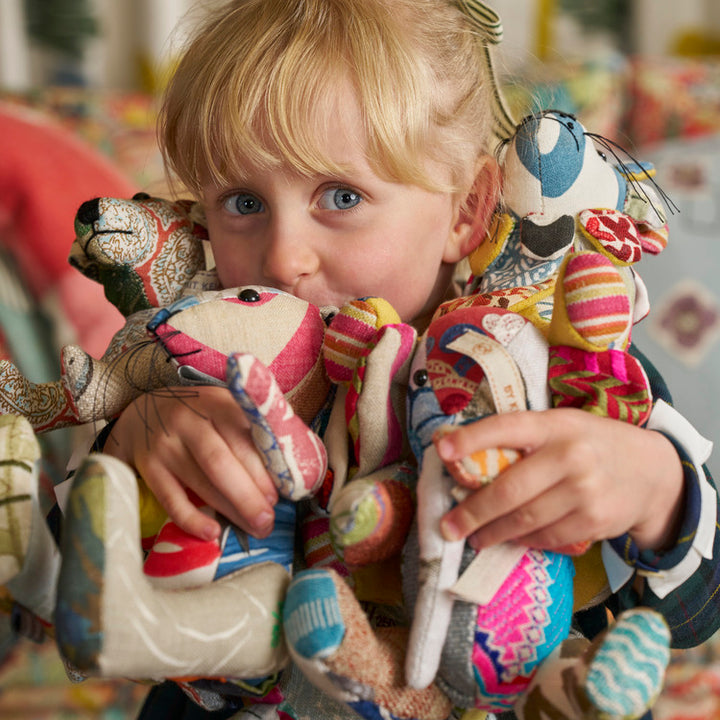 “Each Patchwork Animal has its own personality and story. Made from treasured offcuts in our studio, they celebrate craftsmanship, imagination and the joy of giving new life to beautiful fabrics.”