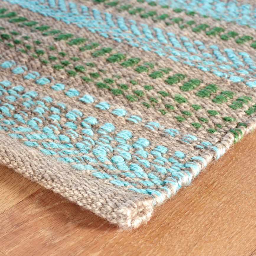 Sooner Than Later Aqua Rug by Kit Kemp for Annie Selke