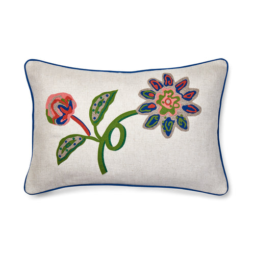 Spring Flower Appliqué Cushion 1