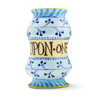 Decorative Albarello jar by Katrin Moye, titled Stand Upon One Leg, part of four artworks, exclusively at Shop Kit Kemp