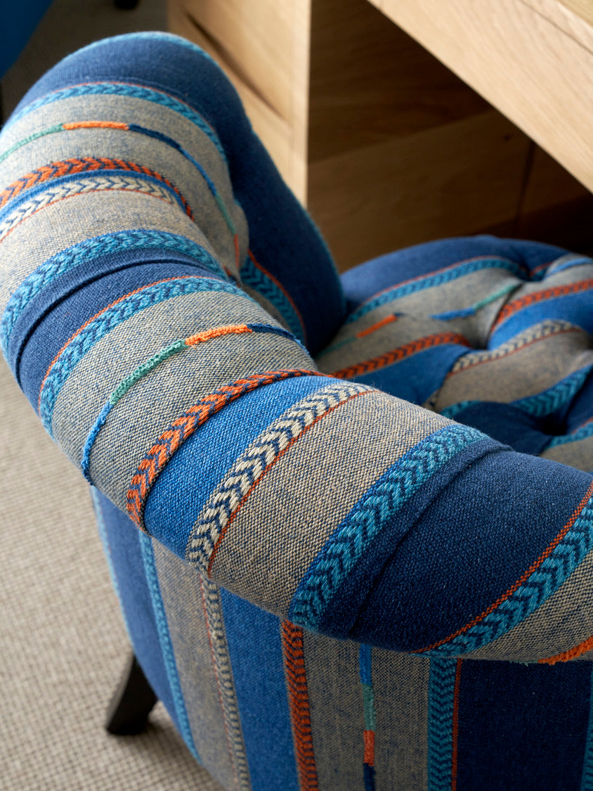 Stuart chair in Bunty fabric designed by Kit Kemp