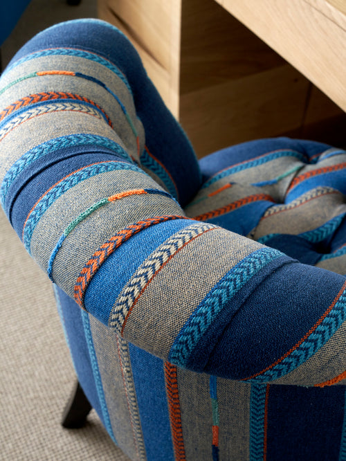 Stuart chair in Bunty fabric designed by Kit Kemp