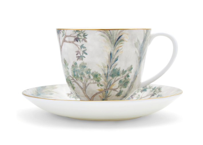 Tall Trees Breakfast Cup and Saucer Set of 2