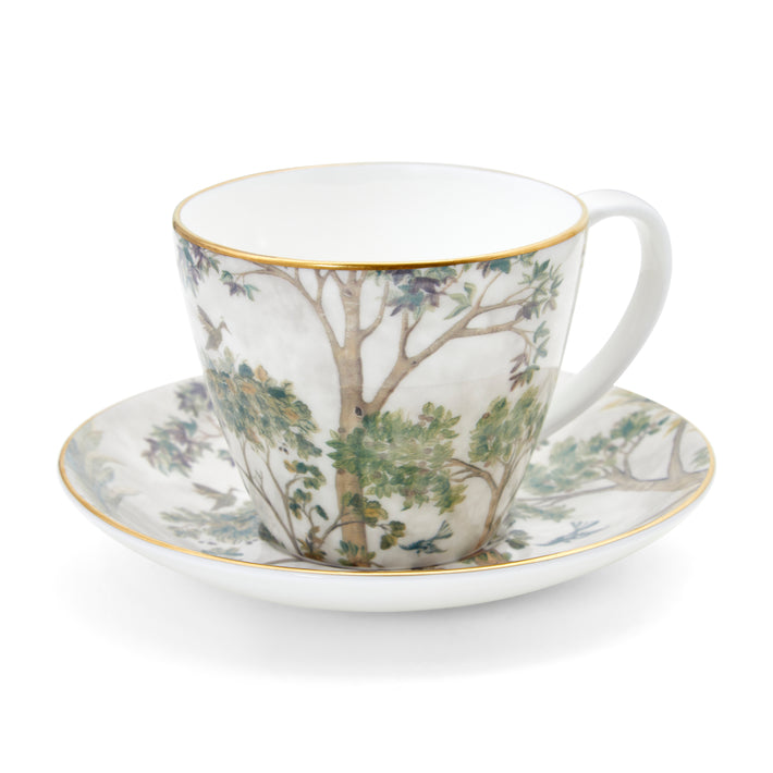 Tall Trees Breakfast Cup and Saucer Set of 2