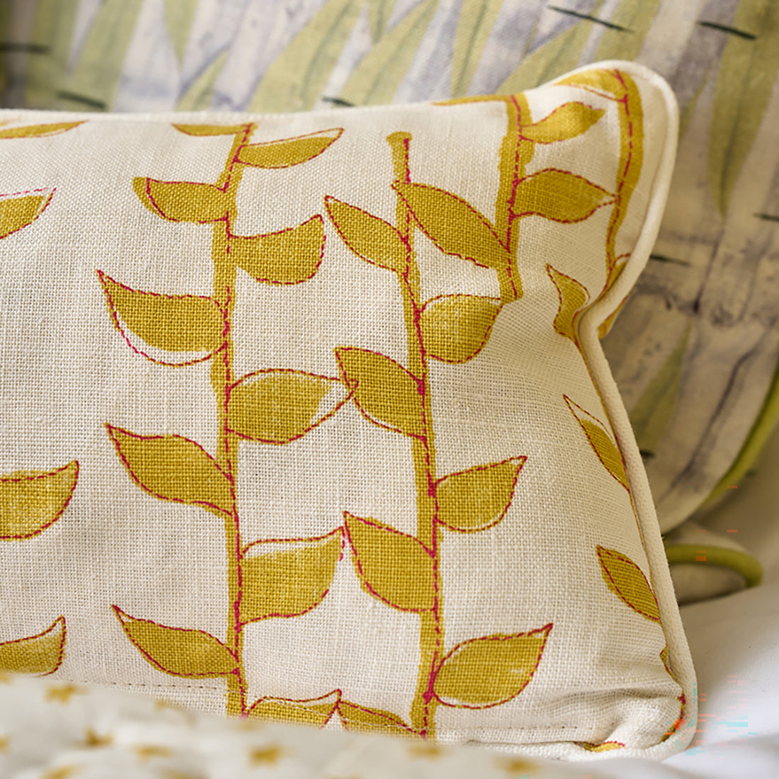 Tea Trail Lemon Bolster Cushion