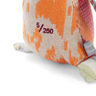 Sustainable patchwork owl accessory handmade in the UK using upcycled Kit Kemp design textiles, featuring vibrant fabric patterns and hand-stitched details. Each comes with a unique limited-edition number, making it an ideal collectable gift.