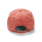 Unisex red cotton baseball cap with doodles top dog embroidery design