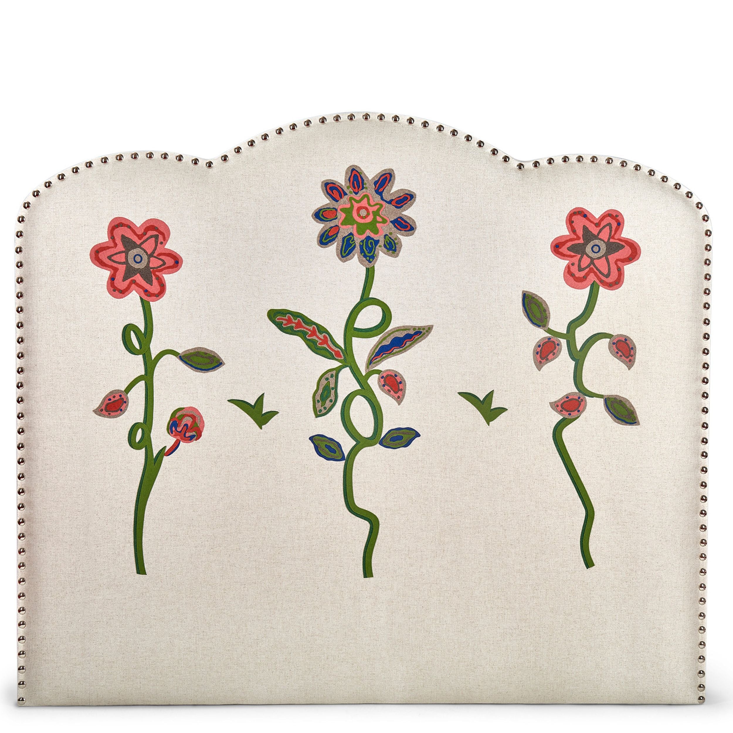 Ruby Headboard - Spring Flower Appliqué