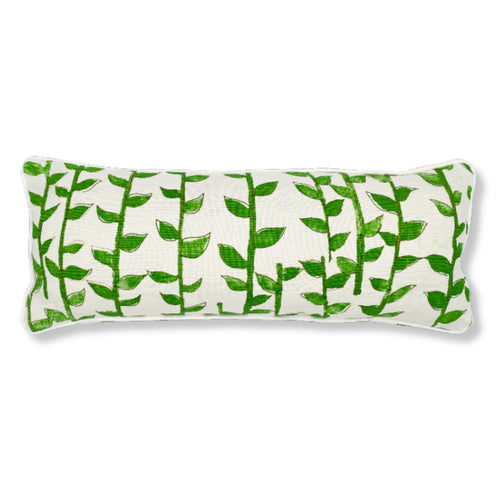 Tea Trail Green Bolster Cushion