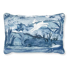 Tall Trees Delft Blue Rectangular Cushion