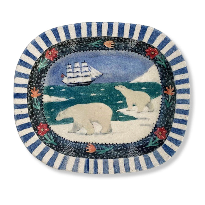 Two Polar Bears Decorative Plate