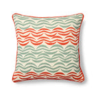 Waves Cushion - Orange/Grey