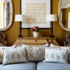 Part of Kit Kemp collection with Chelsea Textiles, these birds cushions pair perfectly with neutral and accent tone interiors