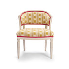 Kit Kemp whitby chair upholstered in Lost and found fabric yellow