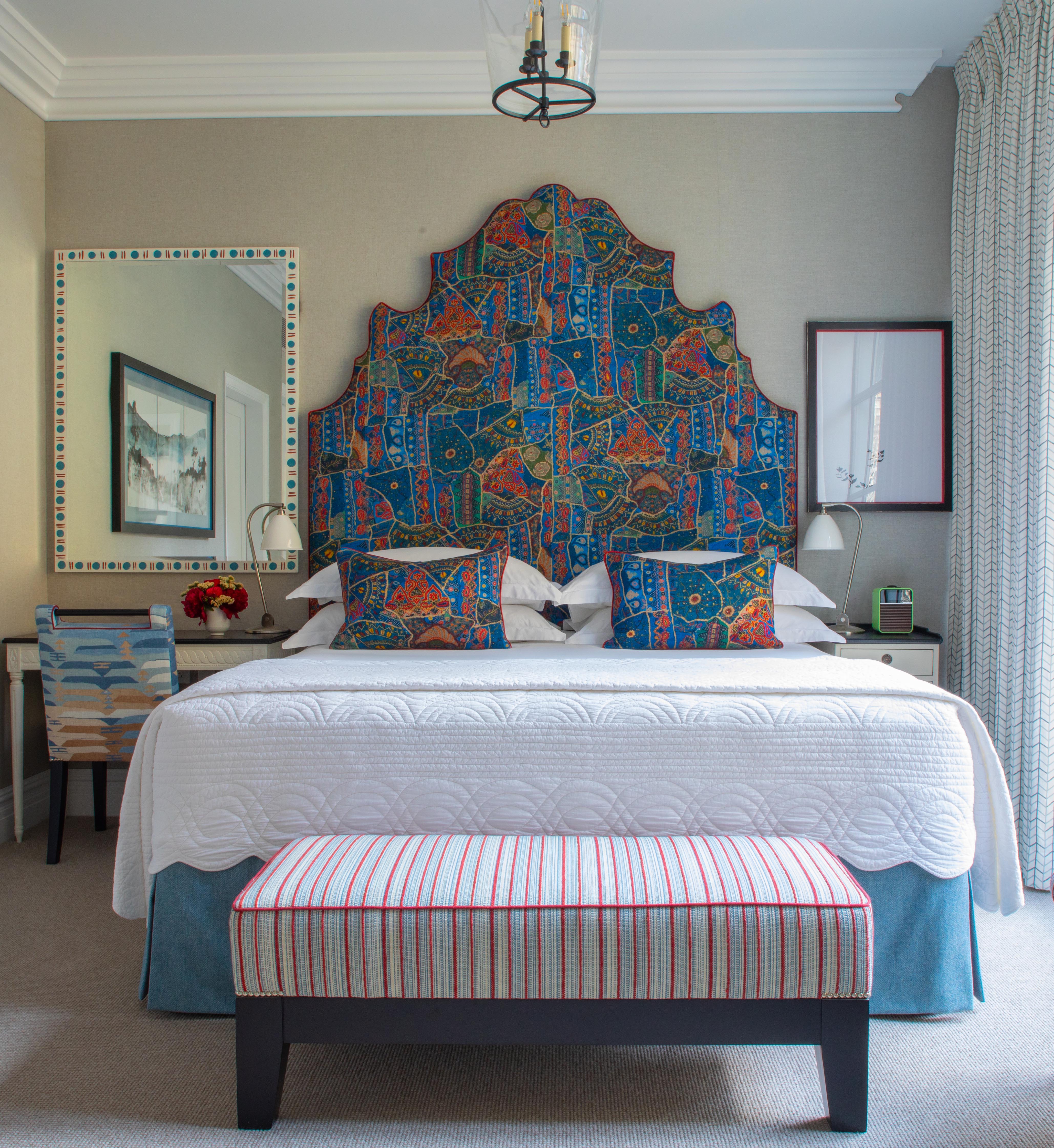 Sam Headboard - Front Row - Jewel Blue