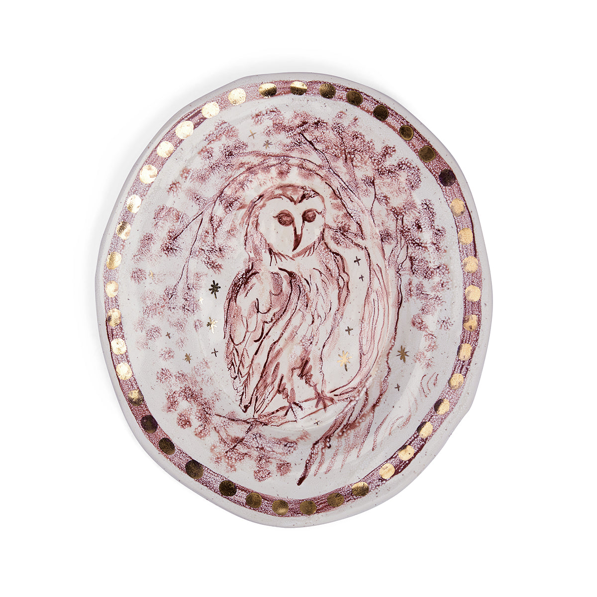 Woodland Owl at Night Plate