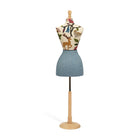 Mannequin torso with deer design on a white background