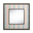 Wriggle Room Fabric Mirror with a playful, small-scale geometric pattern and a fresh take on traditional stripes. At first glance, it appears to be a simple vertical stripe, but upon closer inspection, you’ll notice painterly horizontal lines that create depth and movement. This intricate detailing makes it a versatile choice, perfect for adding texture through upholstery, mirror frames, or soft furnishings.  