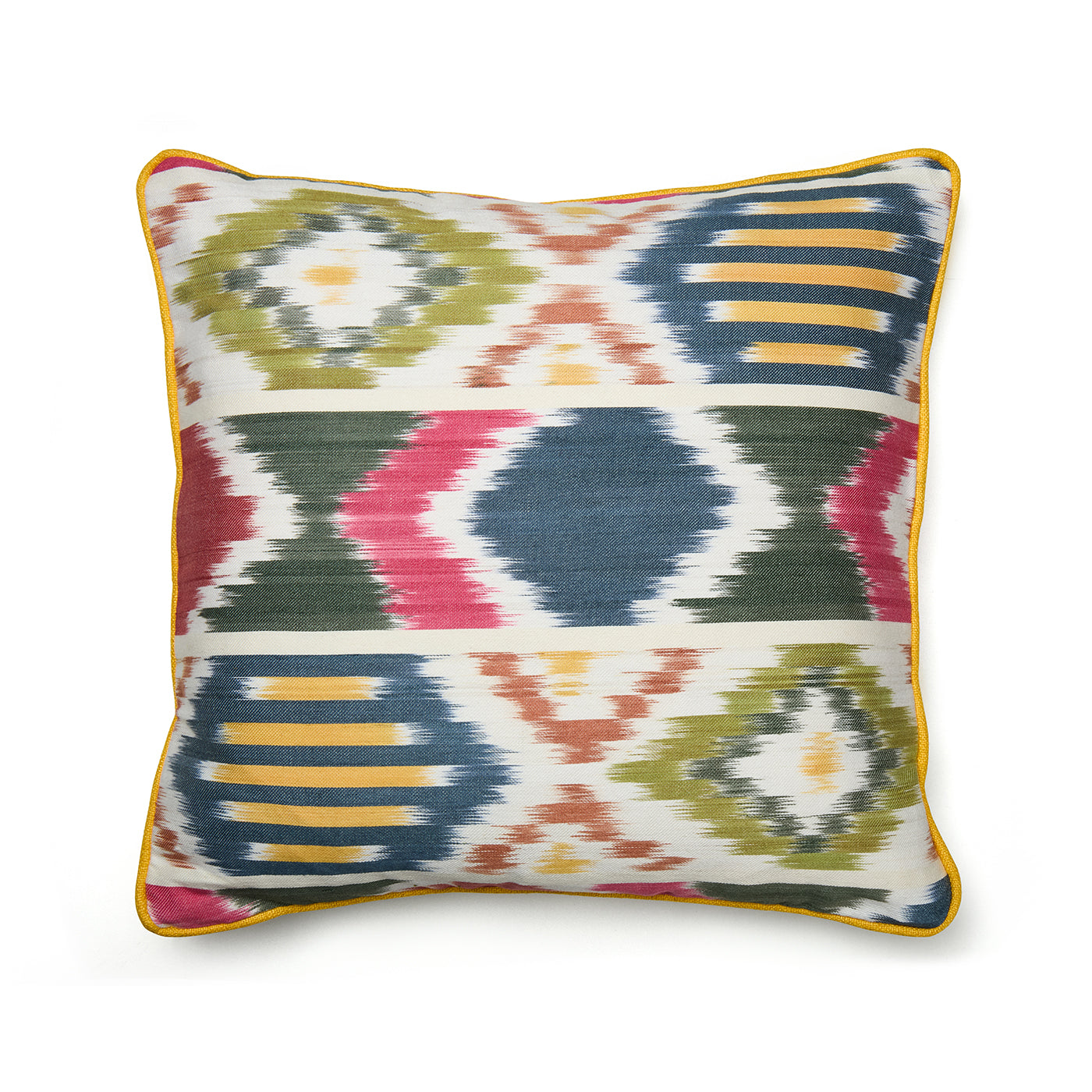 Yin Ikat Cushion - Yellow
