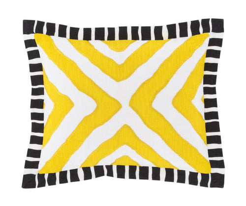 Capsule collection Arrow Yellow rectangular cushion