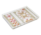 Ashenwood acrylic tray in pastel tones of red, orange, pinks and greens