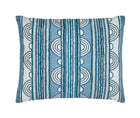 Kit Kemp's Button Cushion, from her New Forest Collection with Annie Selke, is beautifully crafted using a cotton linen blend, this texture rich rectangular cushion, is artfully constructed to really amplified this variegated stripe and loop design in French blue. 