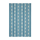 Part of Kit Kemp's new collection, with Annie Selke for spring Button is a Hand-Micro Hooked Wool Rug with a lively loop and stripe design in variegated shades of blue, and ecru. Size: 8 x10 Pile Height: 0.5