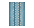 Part of Kit Kemp's new collection, with Annie Selke for spring Button is a Hand-Micro Hooked Wool Rug with a lively loop and stripe design in variegated shades of blue, and ecru. Size: 8 x10 Pile Height: 0.5